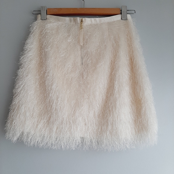 H&M x Lana del Rey Faux Feather Fringe Mini Skirt Sz 4 - Picture 6 of 10